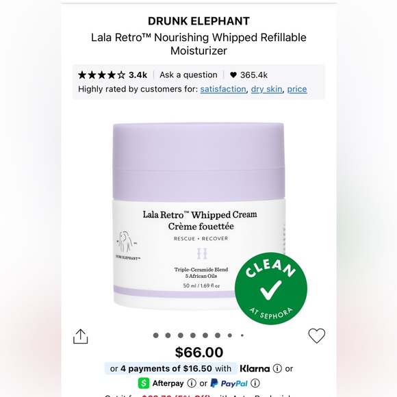 Drunk elephant moisturizer